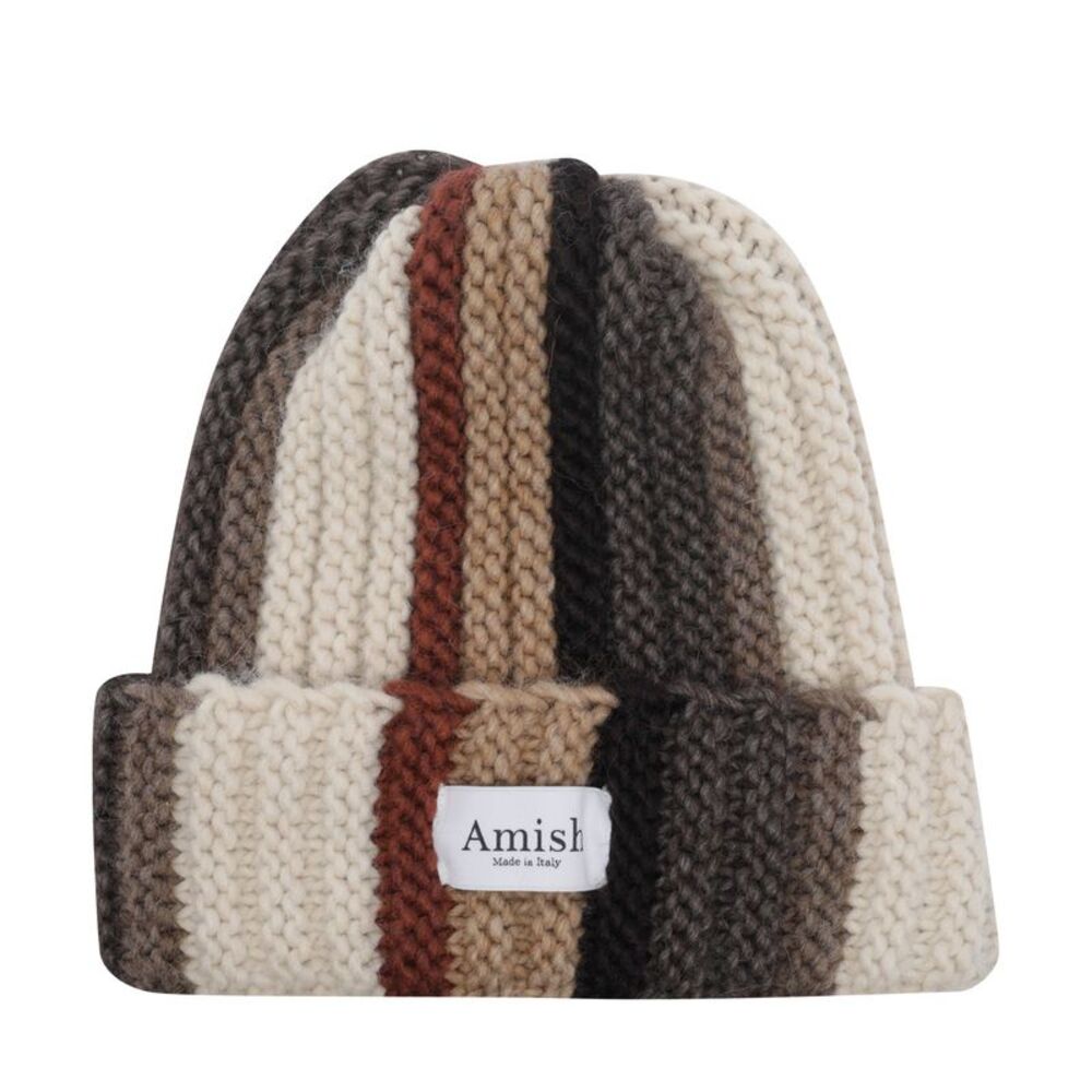 Amish Men Logo Multistriped Wool Hat